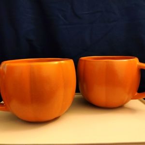 Pottery Barn Pumpkin Mugs